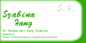 szabina hang business card